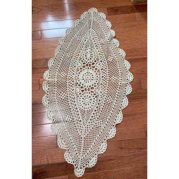 Handmade Crochet Oval Lace Doilies Set of 2 - Picture 8 of 10